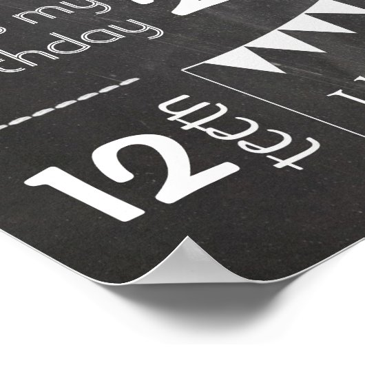 Birthday Chalkboard Poster (Ecke)