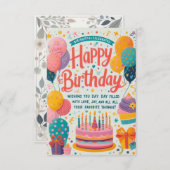 Birthday Cheer Mitteilungskarte (Vorne/Hinten)