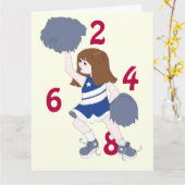Birthday Cheerleader Karte (Gelbe Blume)