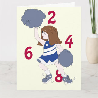 Birthday Cheerleader Karte