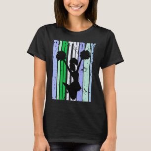 Birthday Cheerleader Womens Retro Vintag Blue Gr T-Shirt