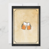 Birthday Cheers Beers Chalk Bar Invite Einladung (Rückseite)