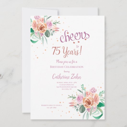 Birthday Cheers Einladung (Vorderseite)