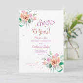 Birthday Cheers Einladung (Stehend Vorderseite)