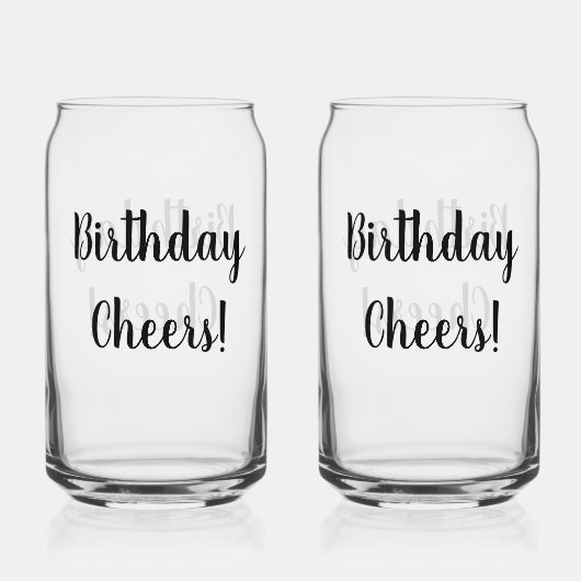 Birthday Cheers Soda Glass Dosenglas (Vorderseite)