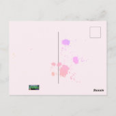 Birthday Cherry Cupcake Doodle Food Fight auf rosa Postkarte (Rückseite)