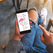 Birthday Chic Niedlich Watercolor Hübsch Pink Flam Einladung