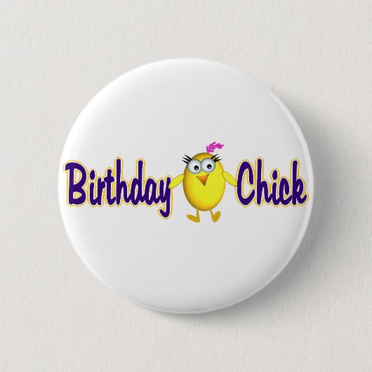 Birthday Chick Button (Vorderseite)