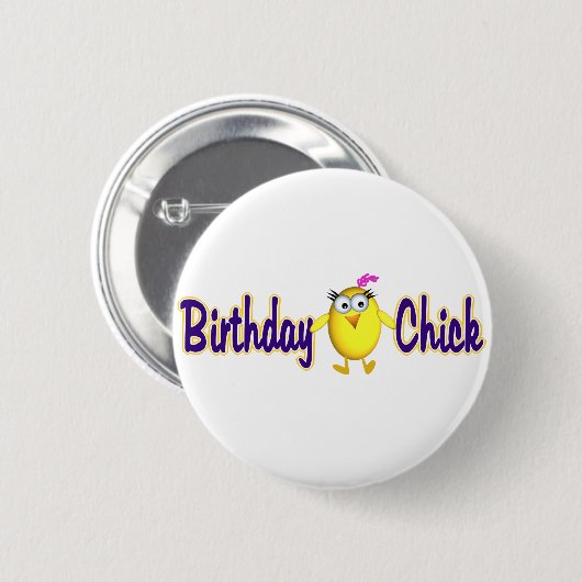 Birthday Chick Button (Vorne & Hinten)
