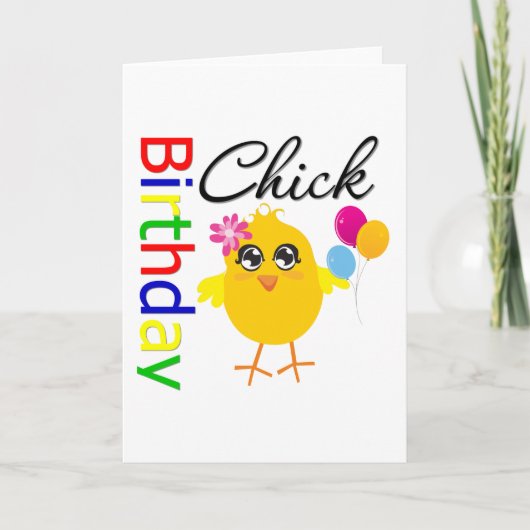 Birthday Chick Karte (Vorderseite)
