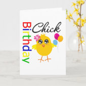 Birthday Chick Karte (Gelbe Blume)