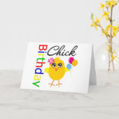 Birthday Chick Karte (Gelbe Blume)