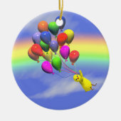 Birthday Chicken Flight Keramikornament (Vorne)