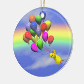 Birthday Chicken Flight Keramikornament (Links)