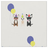 Birthday Chihuahua Fabric Stoff (Nahaufnahme)