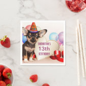 Birthday Chihuahua Hundepapiernapkins Serviette (Beispiel)