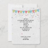 Birthday Chimpanze Party laden Einladung (Rückseite)