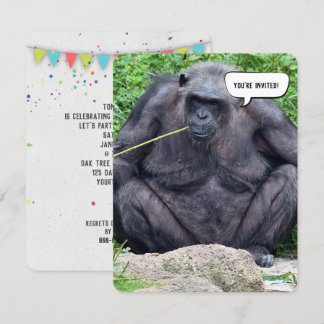 Birthday Chimpanze Party laden Einladung