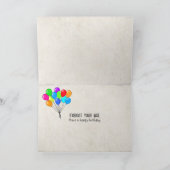 Birthday Chimpanzee auf Felsen Karte (Innenseite)