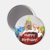 Birthday Chipmunk Magnet (Vorderseite/Rückseite)