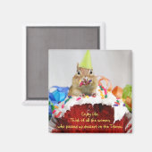 Birthday Chipmunk Magnet (Vorderseite/Rückseite)