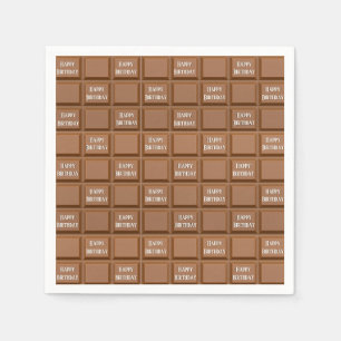 Birthday Chocolate Candy Bar Serviette