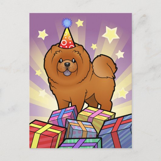 Birthday Chow Chow Postkarte (Vorderseite)