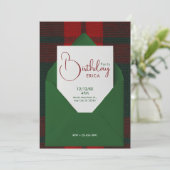 Birthday Christmas Einladung (Stehend Vorderseite)