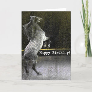 Birthday Circus Horse Lace Texture Karte