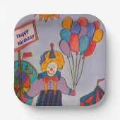 Birthday Clown Pappteller (Vorderseite)