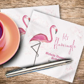 Birthday Cocktail Minimalistisch Pink Flamingo Serviette