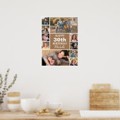 Birthday Collage Foto Personalisiert Poster (Küche)