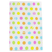 Birthday Colorful Confetti in Pastellfarben Mittlere Geschenktüte (Vorderseite)