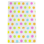 Birthday Colorful Confetti in Pastellfarben Mittlere Geschenktüte (Rückseite)