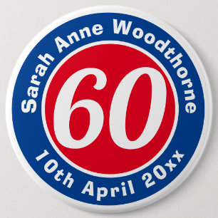 Birthday Commemoration with Name, Age, & Date Button