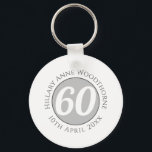 Birthday Commemoration with Name, Age, & Date Schlüsselanhänger<br><div class="desc">Commemorate a significant birthday with a Keyring which is decorated with the name of the recipient,  as well as their age,  and date of birthday. A special keepsake that is practical too.</div>