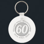 Birthday Commemoration with Name, Age, & Date Schlüsselanhänger<br><div class="desc">Commemorate a significant birthday with a Keyring which is decorated with the name of the recipient,  as well as their age,  and date of birthday. A special keepsake that is practical too.</div>