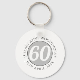 Birthday Commemoration with Name, Age, & Date Schlüsselanhänger