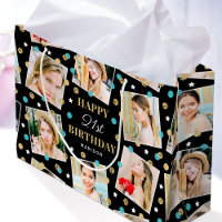Birthday Confetti Individuelle Name Foto Collage A
