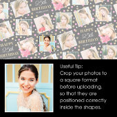 Birthday Confetti Individuelle Name Foto Collage L Geschenkpapier