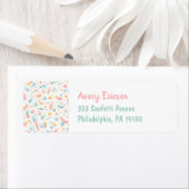 Birthday Confetti Niedliche Rücksendeadresse (Insitu)