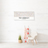 Birthday Confetti Regenbogen Banner (Insitu)