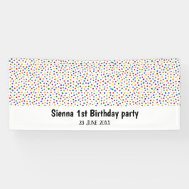 Birthday Confetti Regenbogen Banner