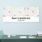 Birthday Confetti Regenbogen Banner (Messe)