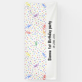 Birthday Confetti Regenbogen Banner (Vertikal)