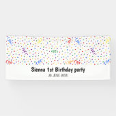 Birthday Confetti Regenbogen Banner (Horizontal)