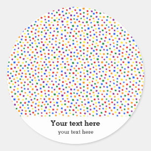 Birthday Confetti Regenbogen Runder Aufkleber