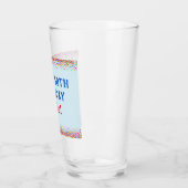 Birthday Cool Blue Colorful Confetti Pint Glas (Links)