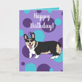 Birthday Corgi Card Karte (Vorderseite)