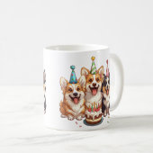 Birthday Corgi Dogs Kaffeetasse (VorderseiteRechts)